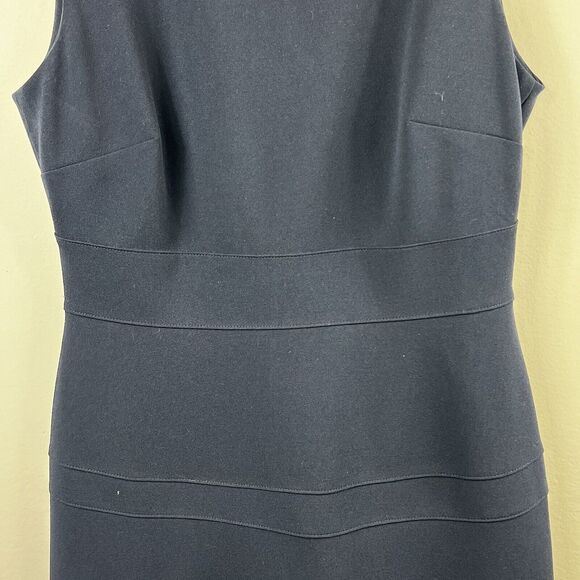 Tommy Hilfiger Navy Blue Fit and Flare Sleeveless Dress Size 4P - Picture 4 of 13